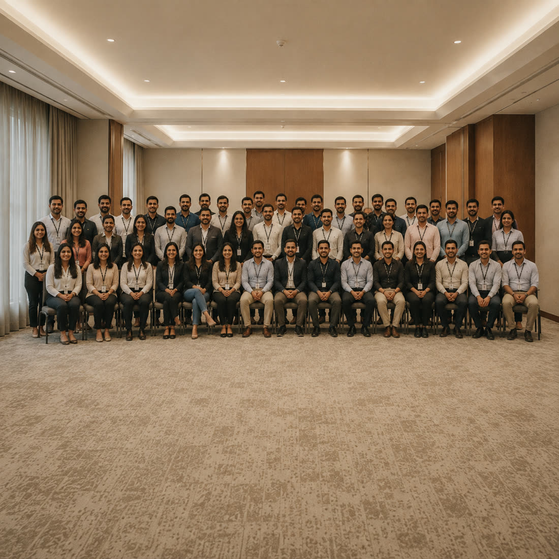 The official group photo at a corporate event